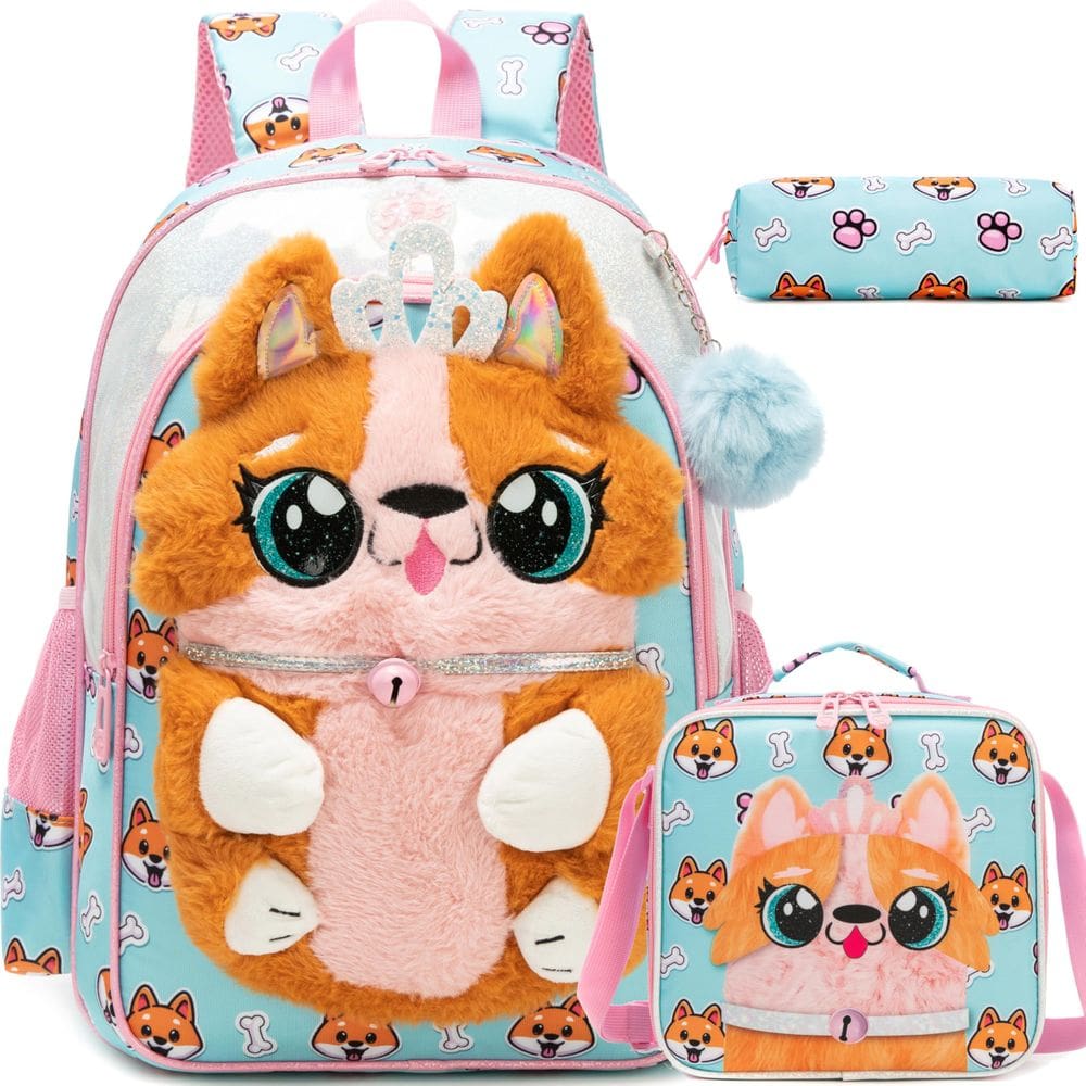 Mochila Meetbelify Kids for Girls School com lancheira 6-8Y