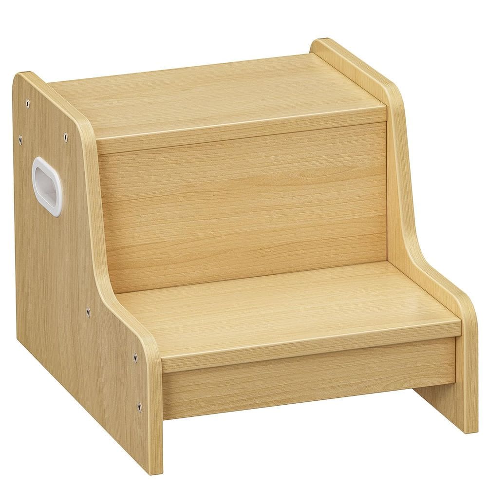 Banqueta HOOBRO para crianças Natural NL01JD01 com alças e almofadas antiderrapantes