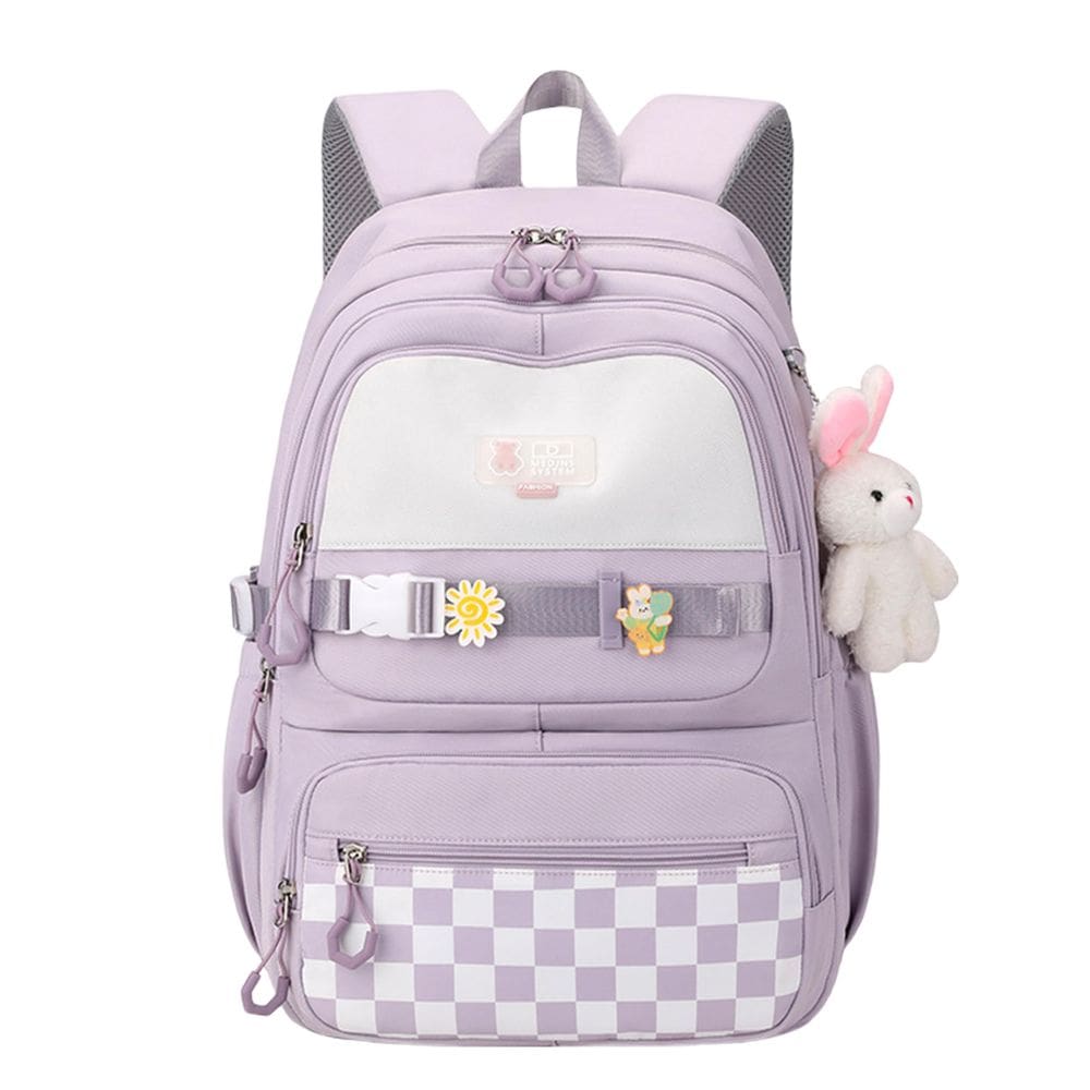 Mochila escolar TYHOTULY Cute para meninas Kawaii Purple 30L