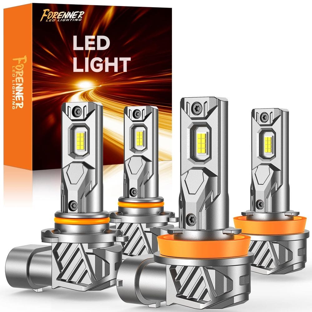 Lâmpadas forenner H11/H9/H8 9005/HB3 Fog 6500K, pacote com 4
