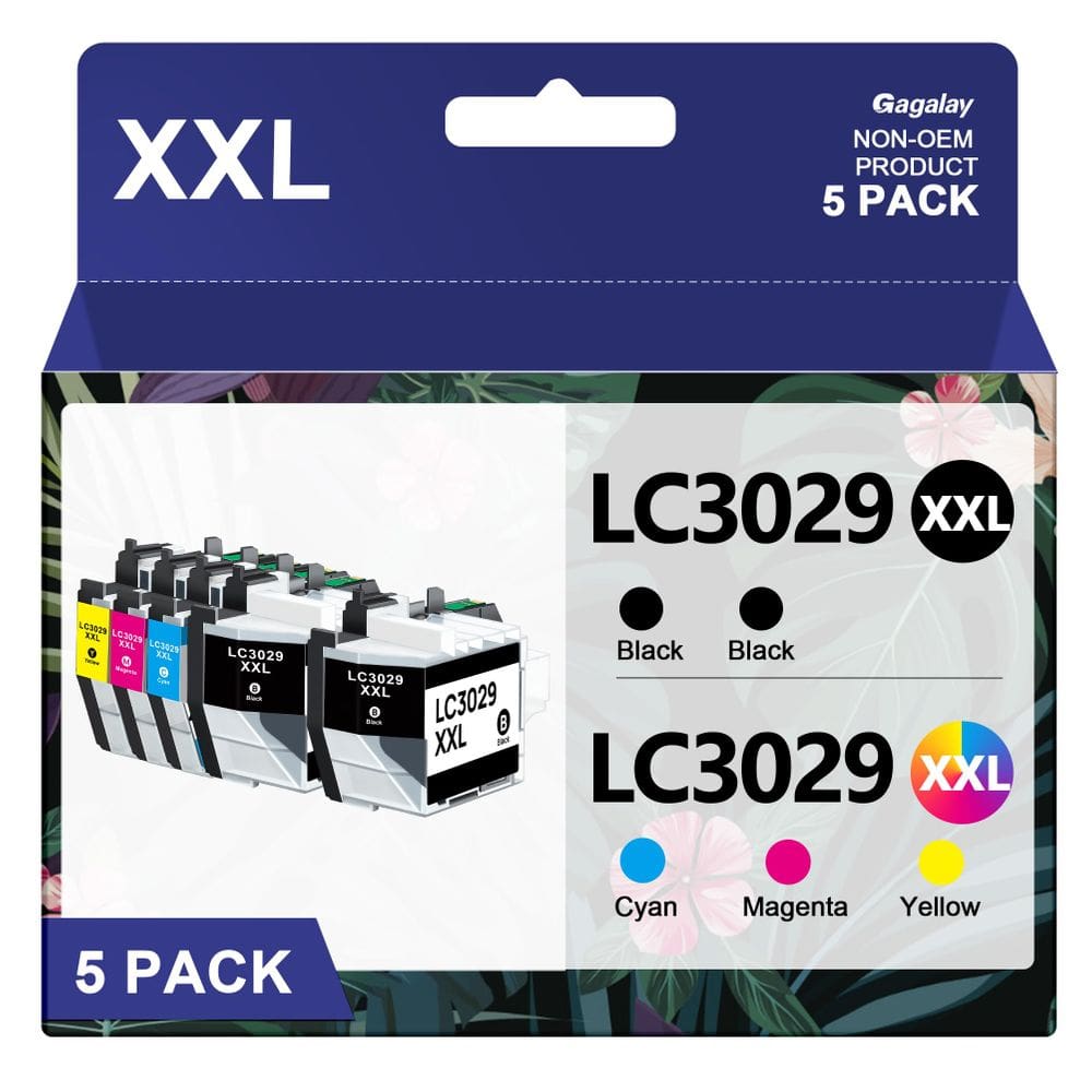 Cartuchos de tinta Gagalay LC3029XXL, pacote com 5 cartuchos de tinta de alto rendimento