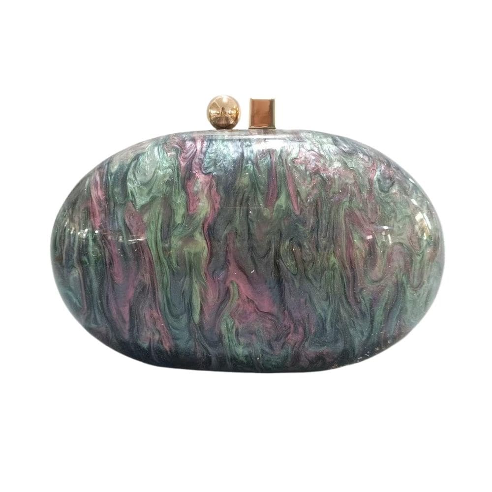 Bolsa embreagem GSYPS acrílica Evening Shell Shape cinza para mulheres