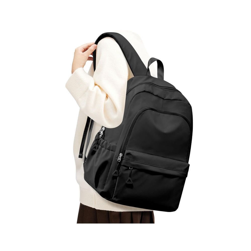 Mochila BJLFS preta para escola com capacidade de 24 litros para laptop de 14 polegadas