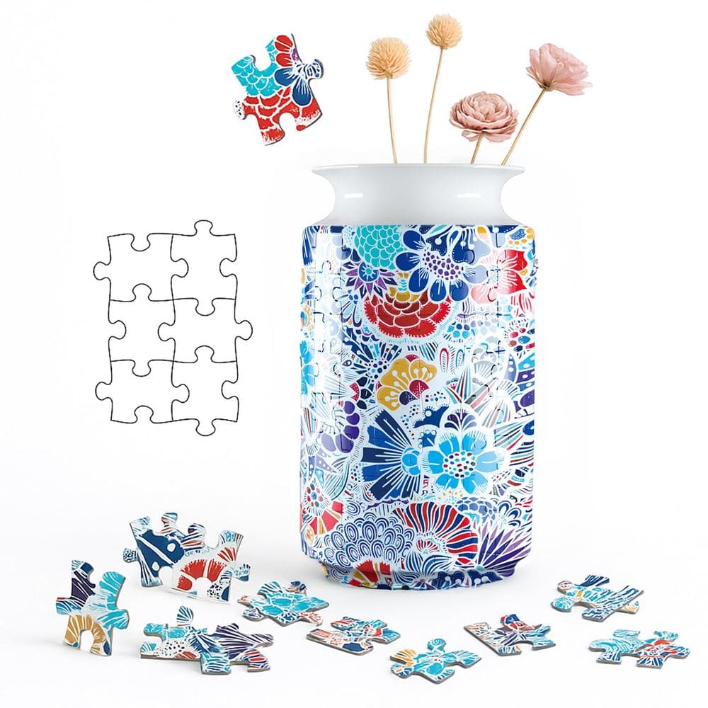 Vaso de quebra-cabeça 3D HHSME Vaso de flores exclusivo para adultos com 162 peças
