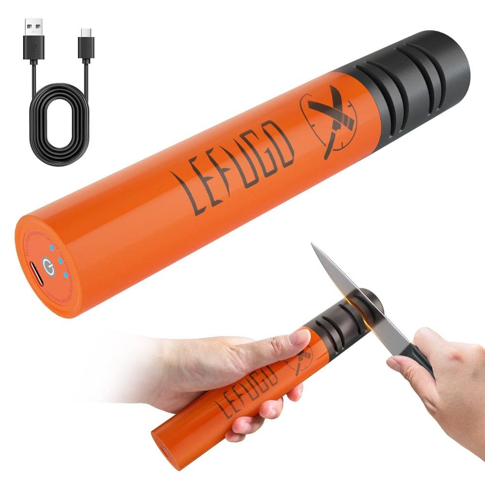 Afiador de facas elétrico LEFUGO 3 velocidades 7000RPM Laranja