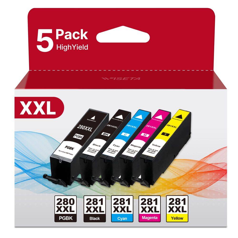 Cartuchos de tinta Wiseta PGI-280XXL CLI-281XXL para impressora Canon