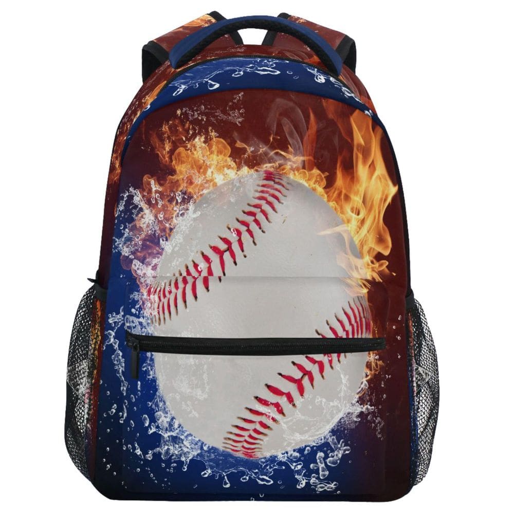 Mochila Wamika Baseball Ice Fire para meninos e meninas