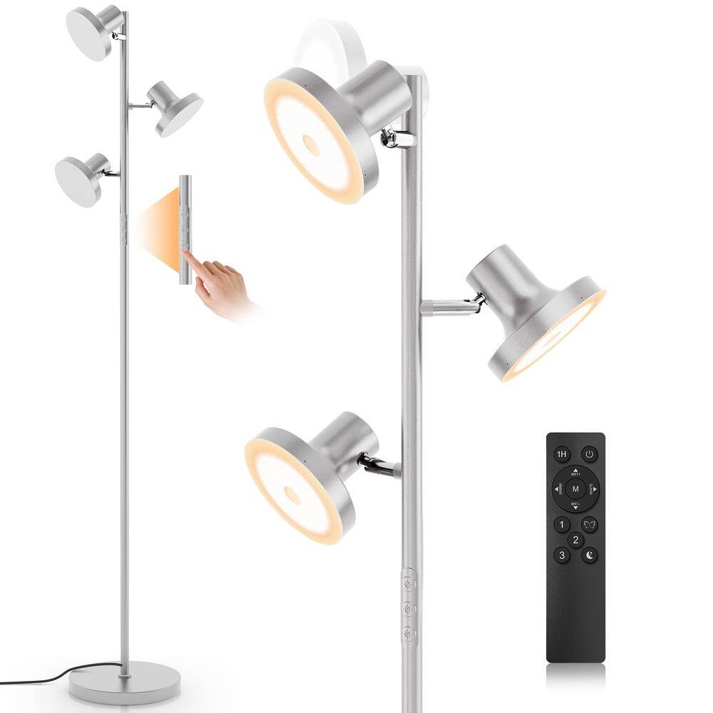 Luminária de chão LED Tree SIBRILLE 36W regulável com controle remoto