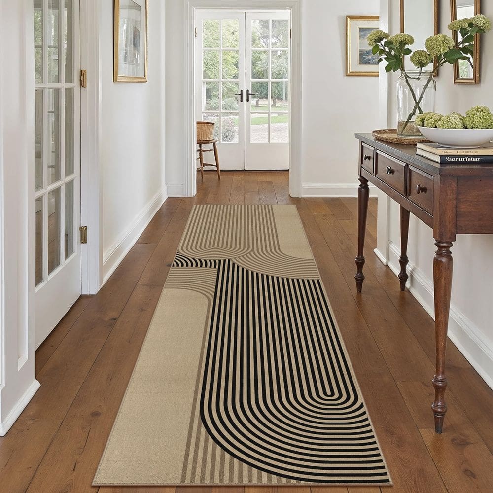 Tapete Runner PureCozy Modern Rainbow 60x240cm de juta lavável