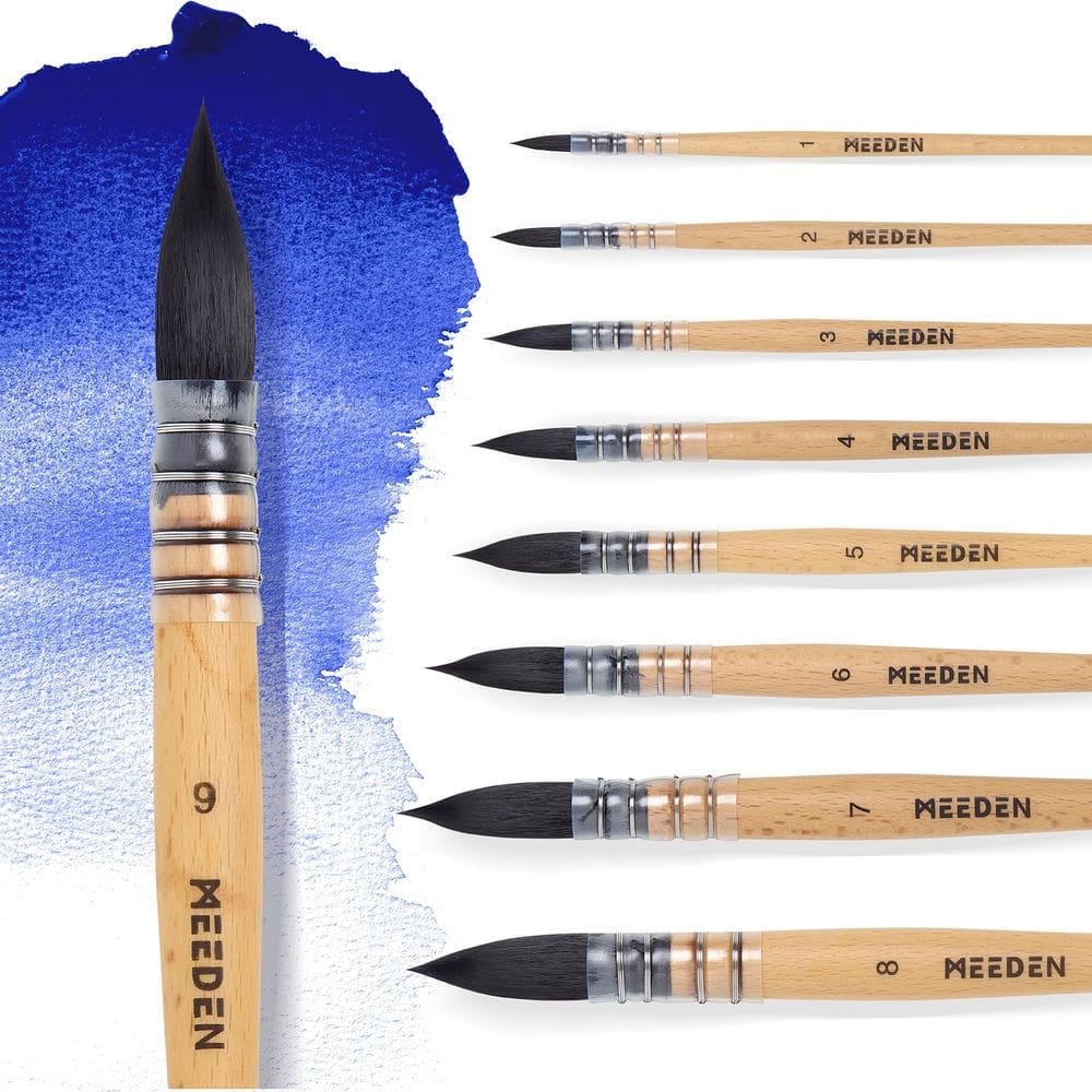 Pincéis de aquarela MEEDEN Professional Synthetic Squirrel Hair