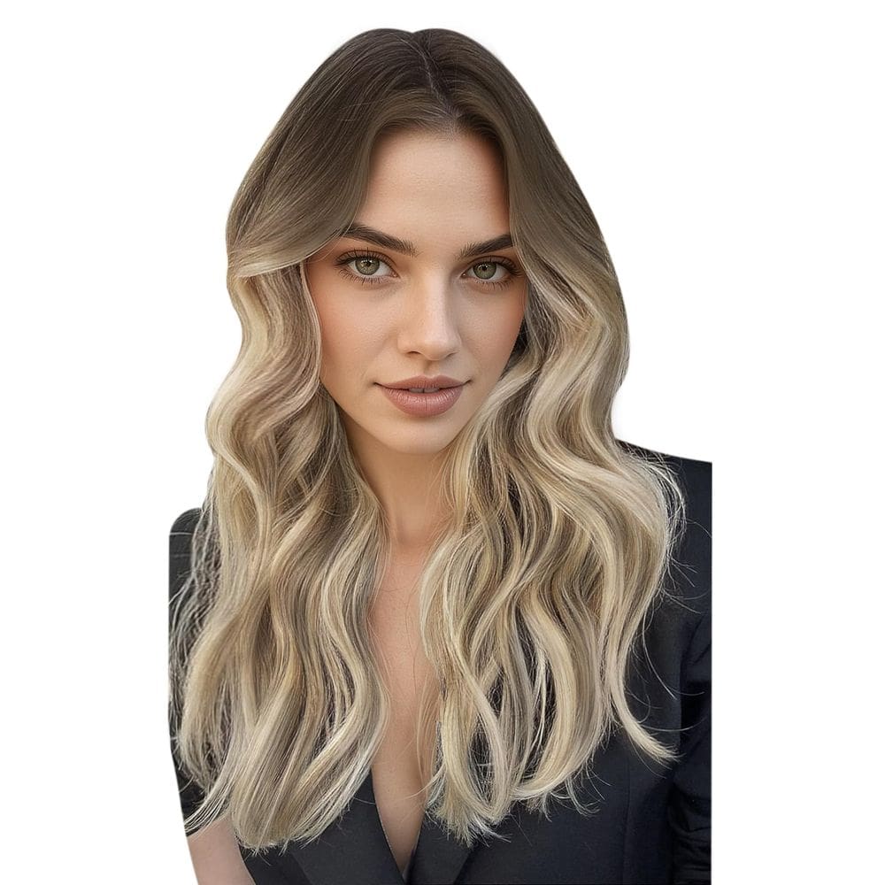 Fita adesiva em extensões de cabelo Full Shine 50g 20cm Ombre Human Hair