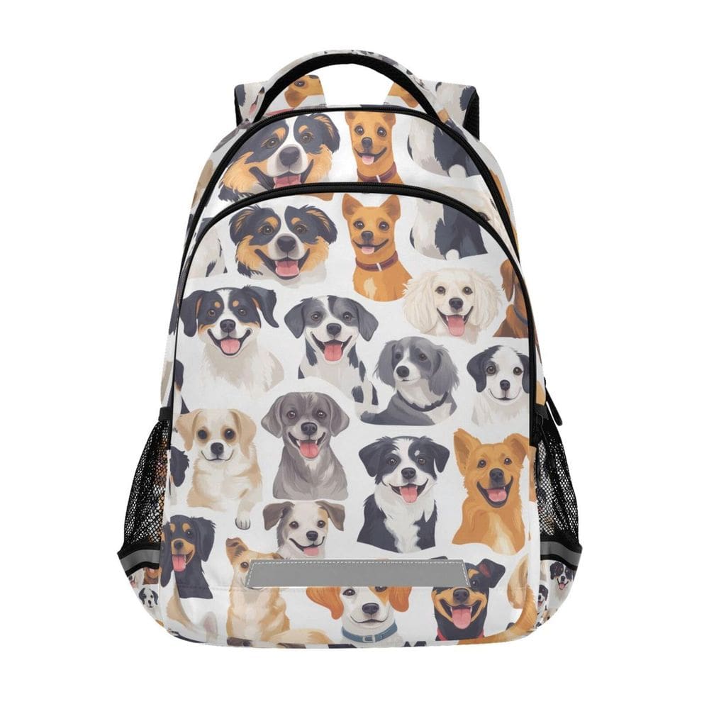 Mochila LFICRTAN Cute Dogs com estampa de desenho animado para crianças de 6 a 12 anos