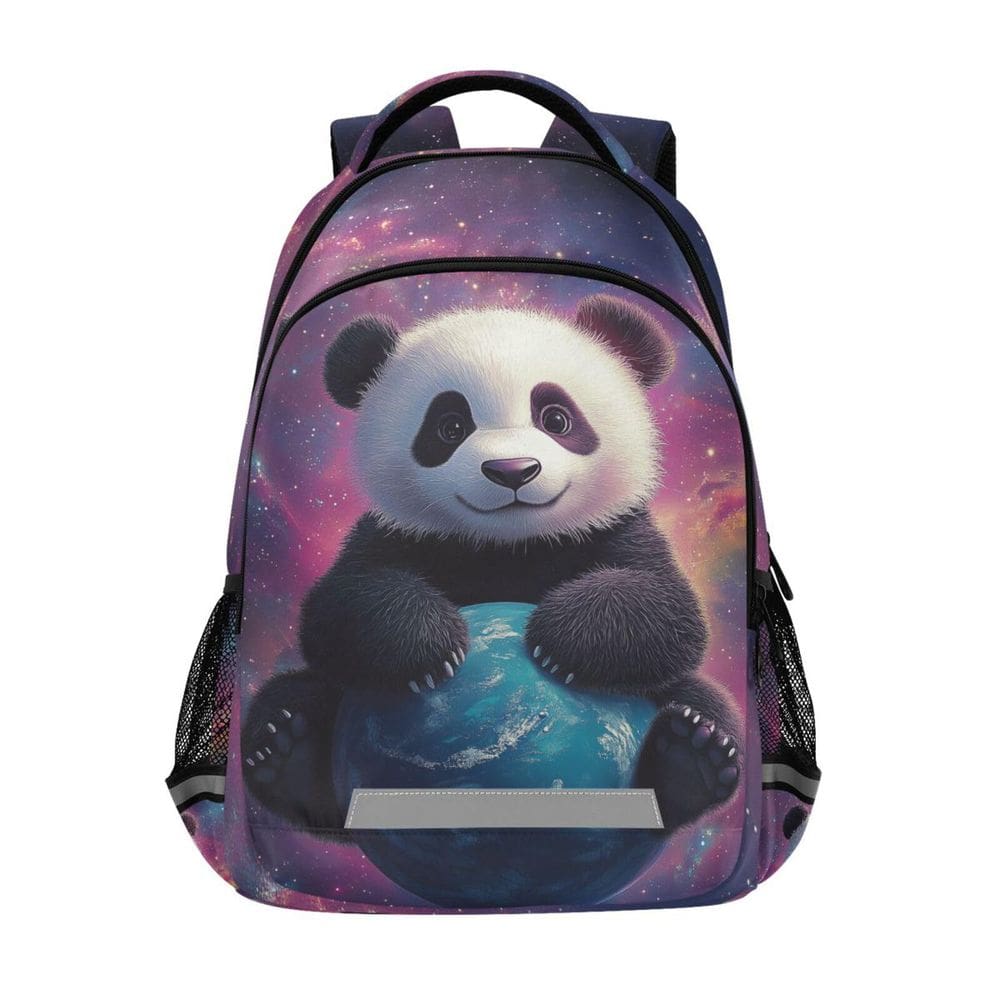 Mochila LFICRTAN Cute Panda Floating Space para crianças de 6 a 12 anos