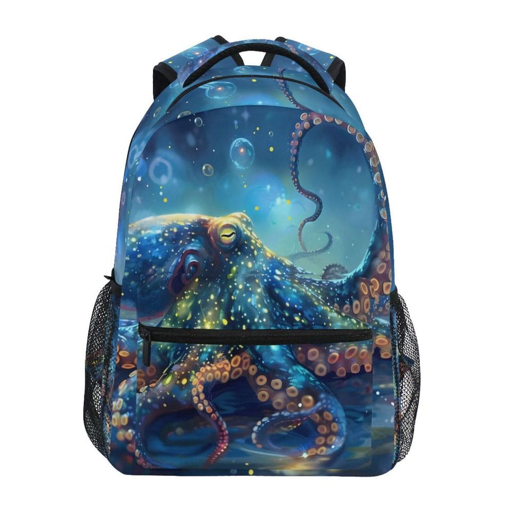 Mochila ALAZA Octopusfish Blue para meninos da escola primária