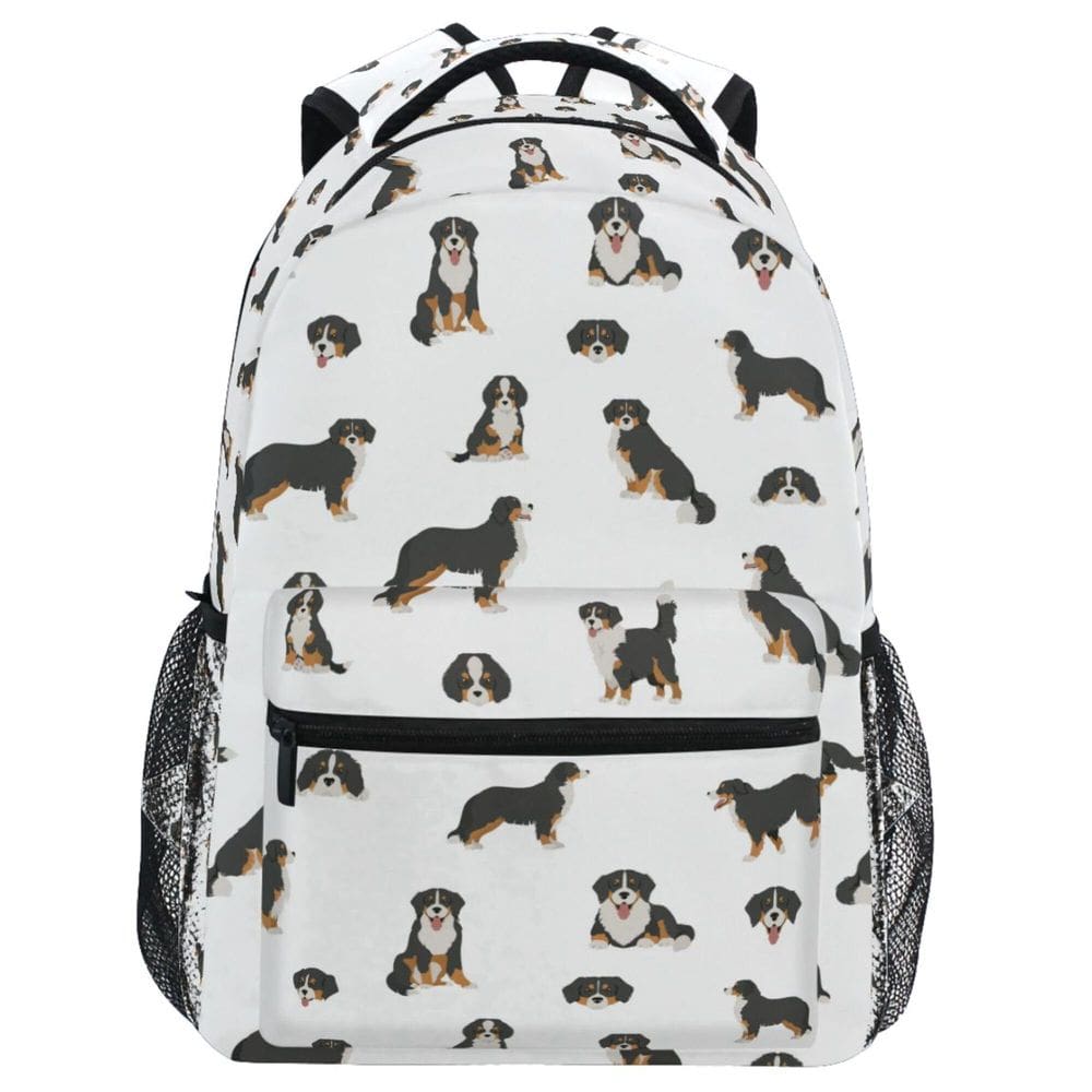 Mochila escolar infantil Wamika Bernese Mountain Dog de 16,5 polegadas