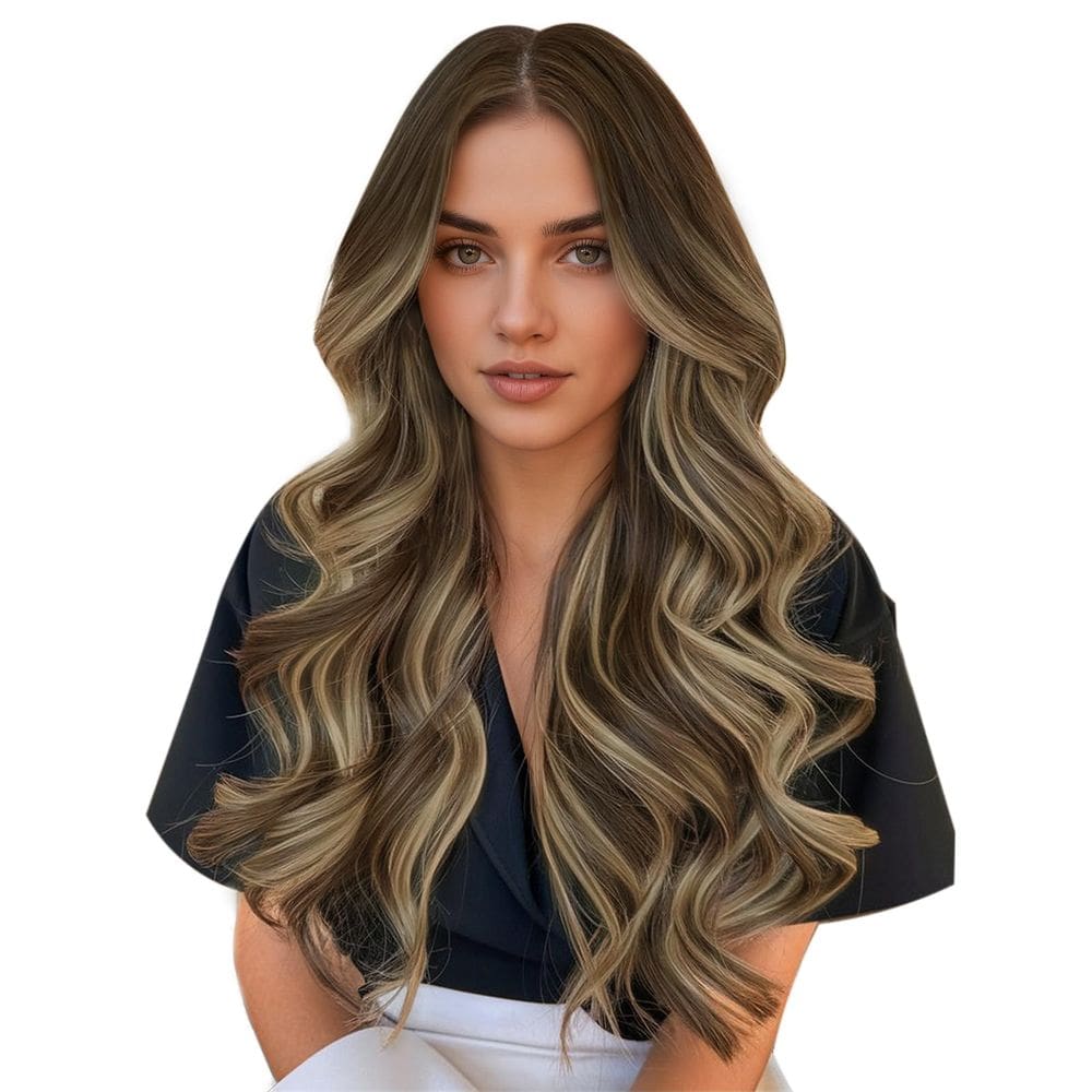 Fita adesiva em extensões de cabelo Full Shine Ombre Color 4/24 50g