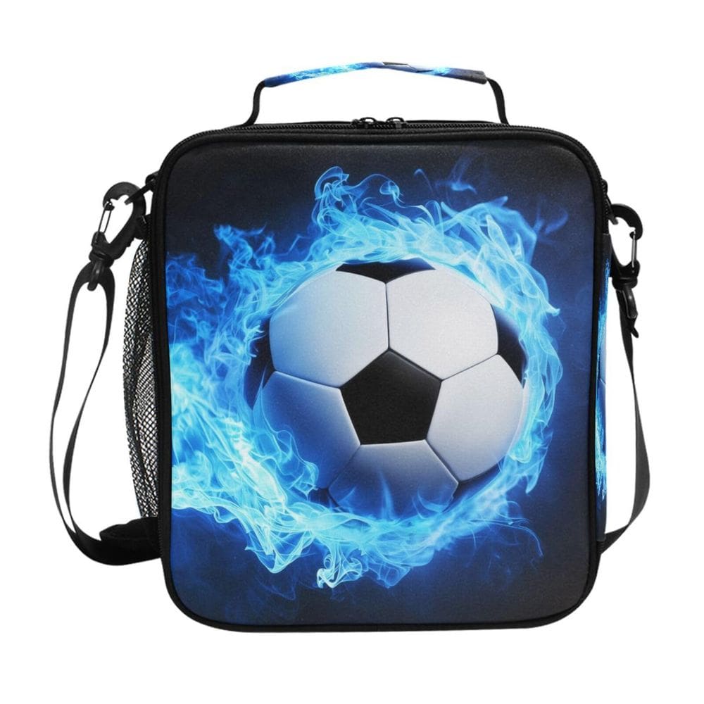 Lancheira WEVIBOFU Blue Soccer Flame Football Fire Insulated