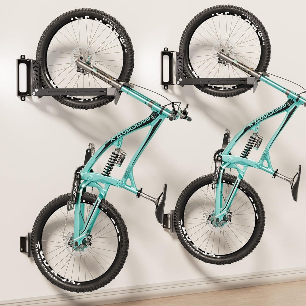 Suporte de bicicleta giratório para montagem na parede, pacote com 2 unidades Byokay, comporta 35 kg