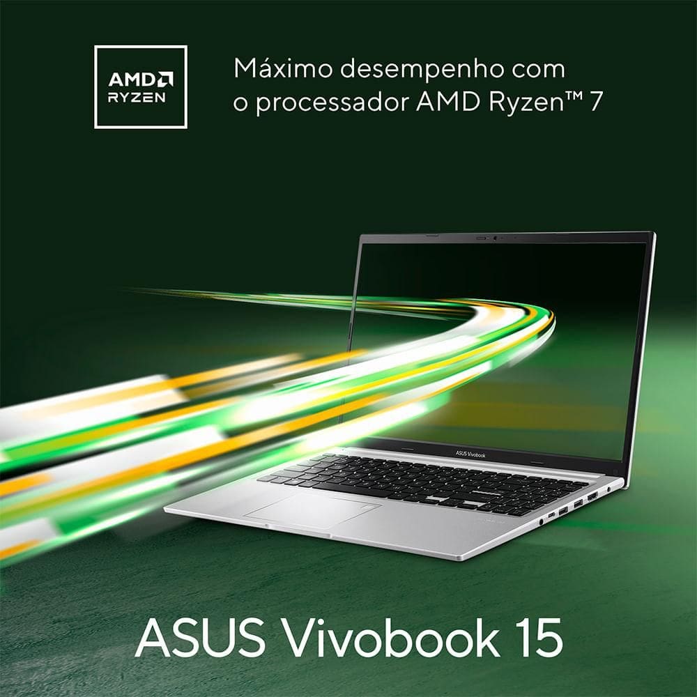 Notebook ASUS Vivobook 15 AMD Ryzen7, | Casas Bahia