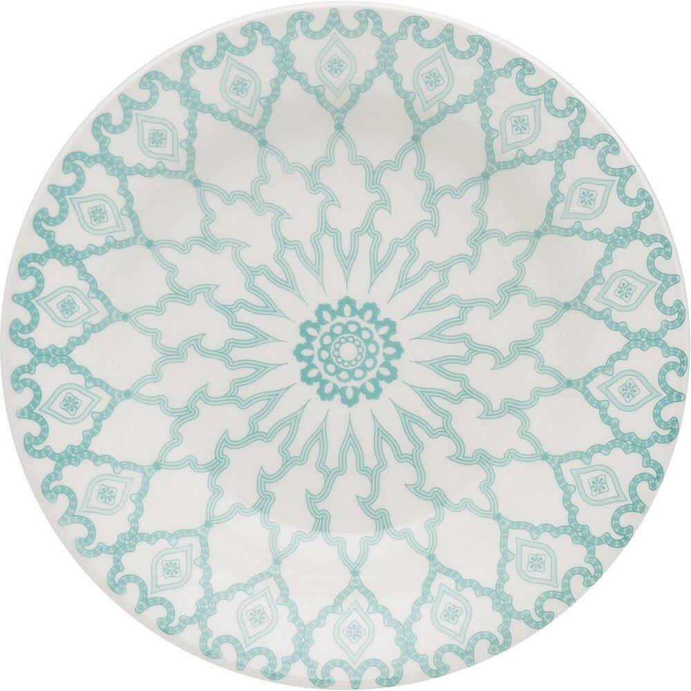 Kit 6 Pratos De Sobremesa Donna Mandala Oxford Cerâmica 19Cm
