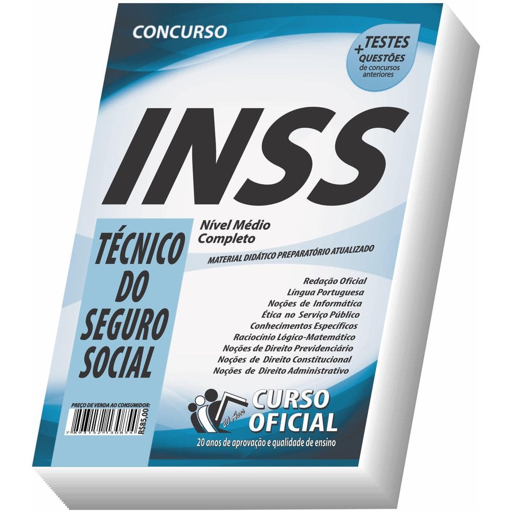 Apostila Inss Técnico Do Seguro Social Curso Oficial