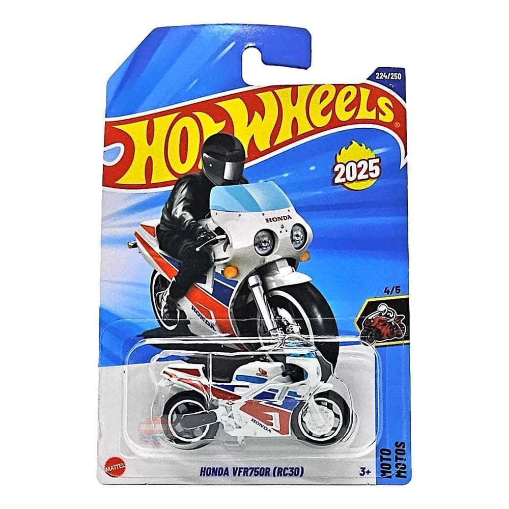 Carrinho Hot Wheels Lote M Honda Vfr750R Rc30 Branco Hyw51