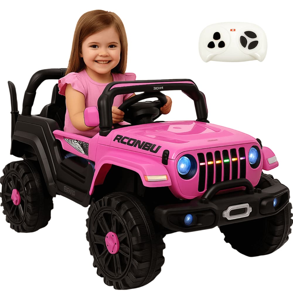 Carro Eletrico Zippy Toys Jeep Wrangler Rubicon 12V CR Rosa