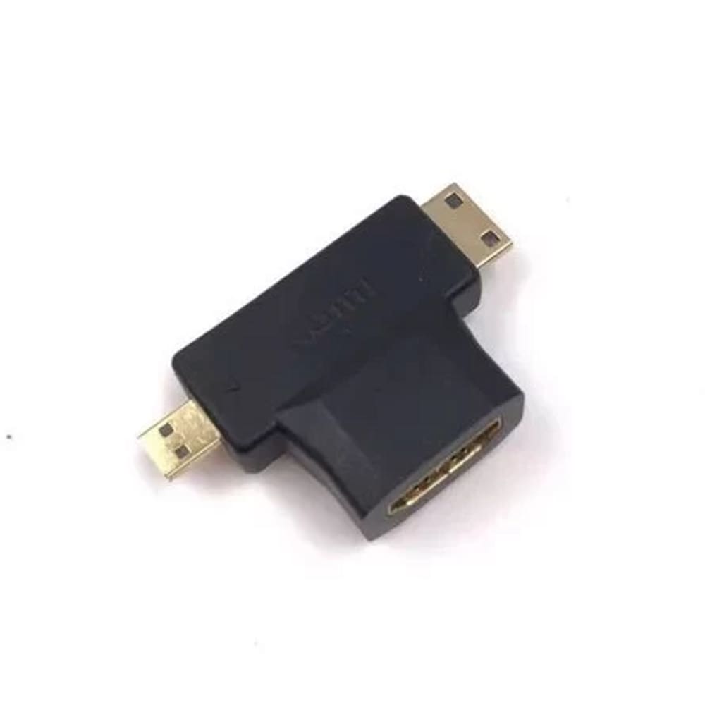 Adaptador HDMI Fêmea Para Mini e Micro HDMI Macho