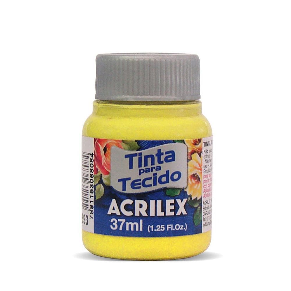 Tinta Para Tecido Fosca 37Ml Amarelo Canário - Acrilex