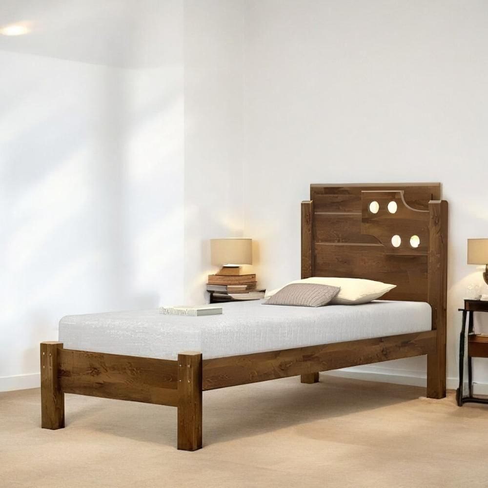 Cama Solteiro Luiza Malbec Com Colchão