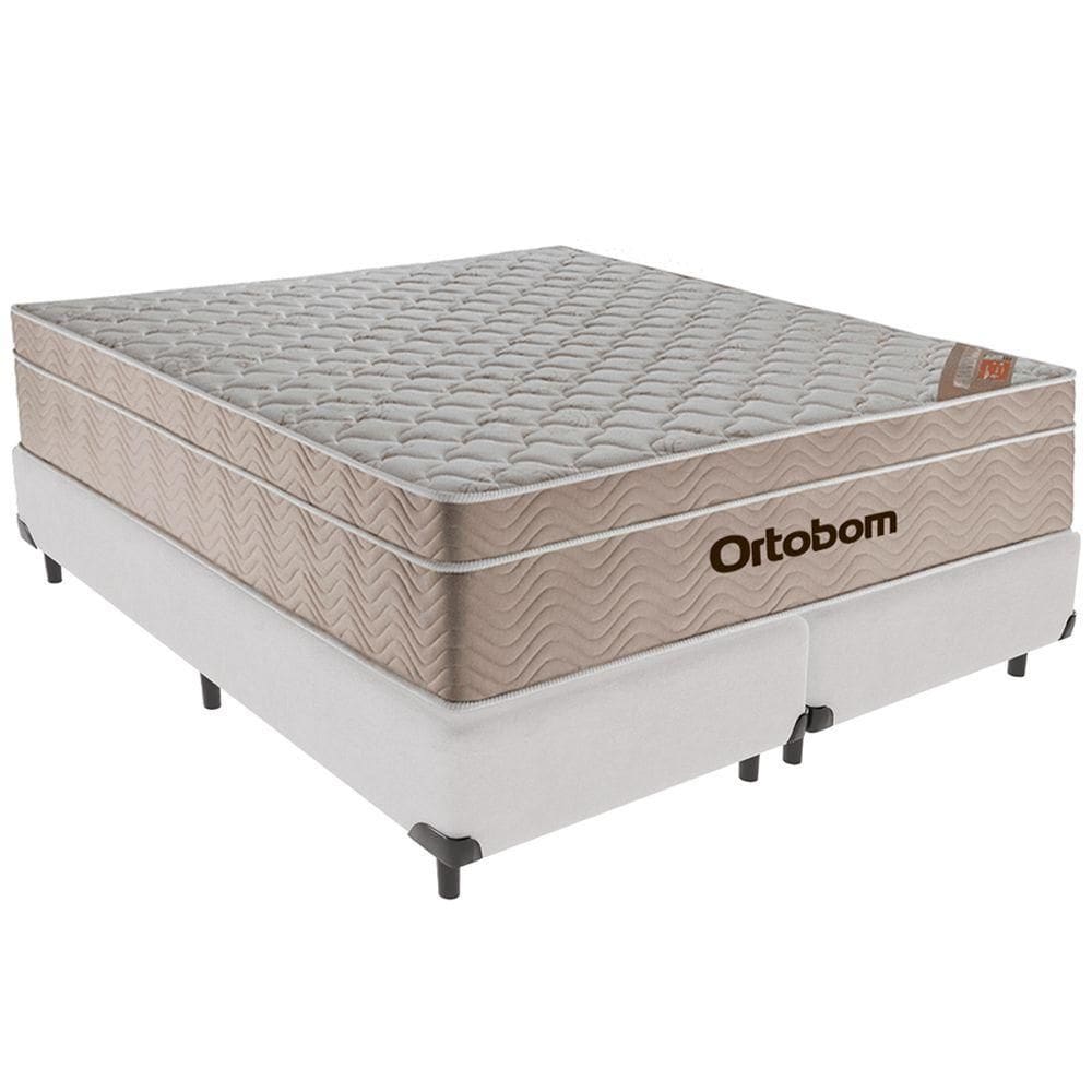 Cama Box Branco E Colchão Airtech Molas Ensacadas Queen Ortobom