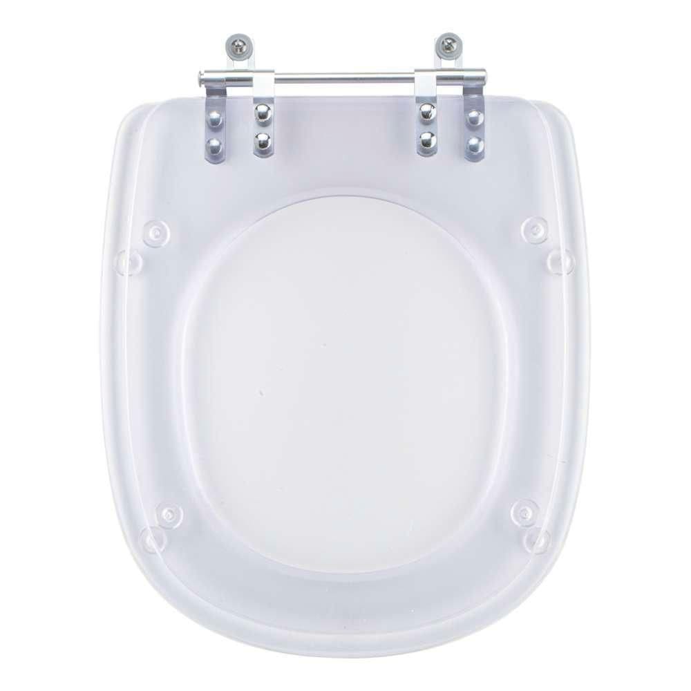 Assento Sanitário Poliéster Paris Transparente Para Ideal Standard