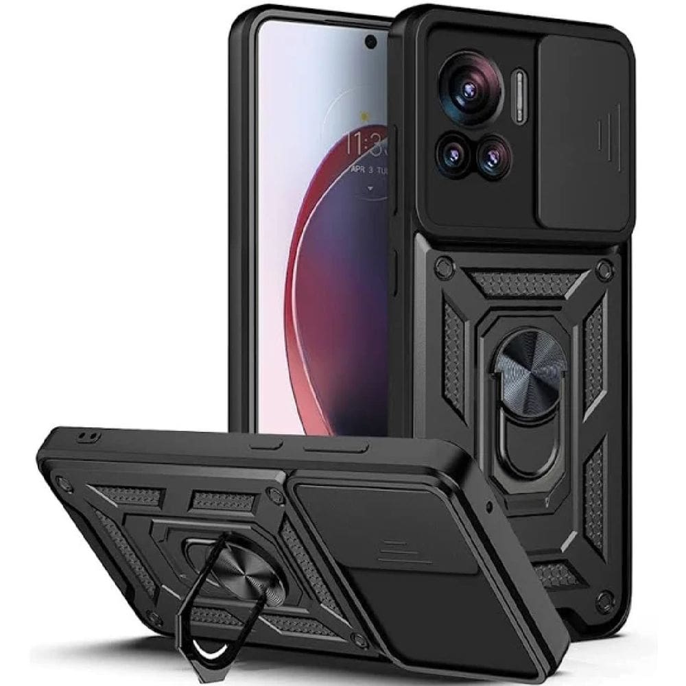 Capa Capinha Armadura C/ Proteção da Camera Suporte Anel 360 Para Motorola Edge 30 Ultra