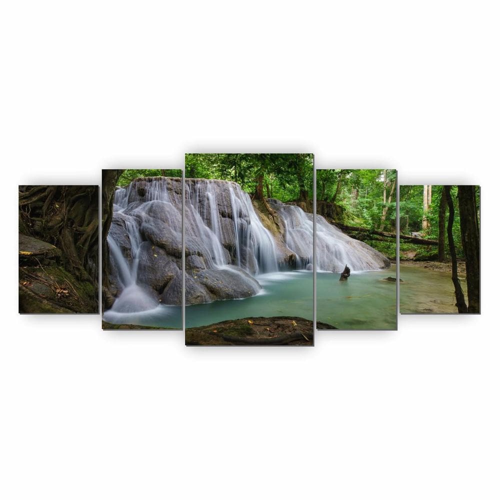 Quadro Decorativo Mosaico Sala Cachoeira Natureza