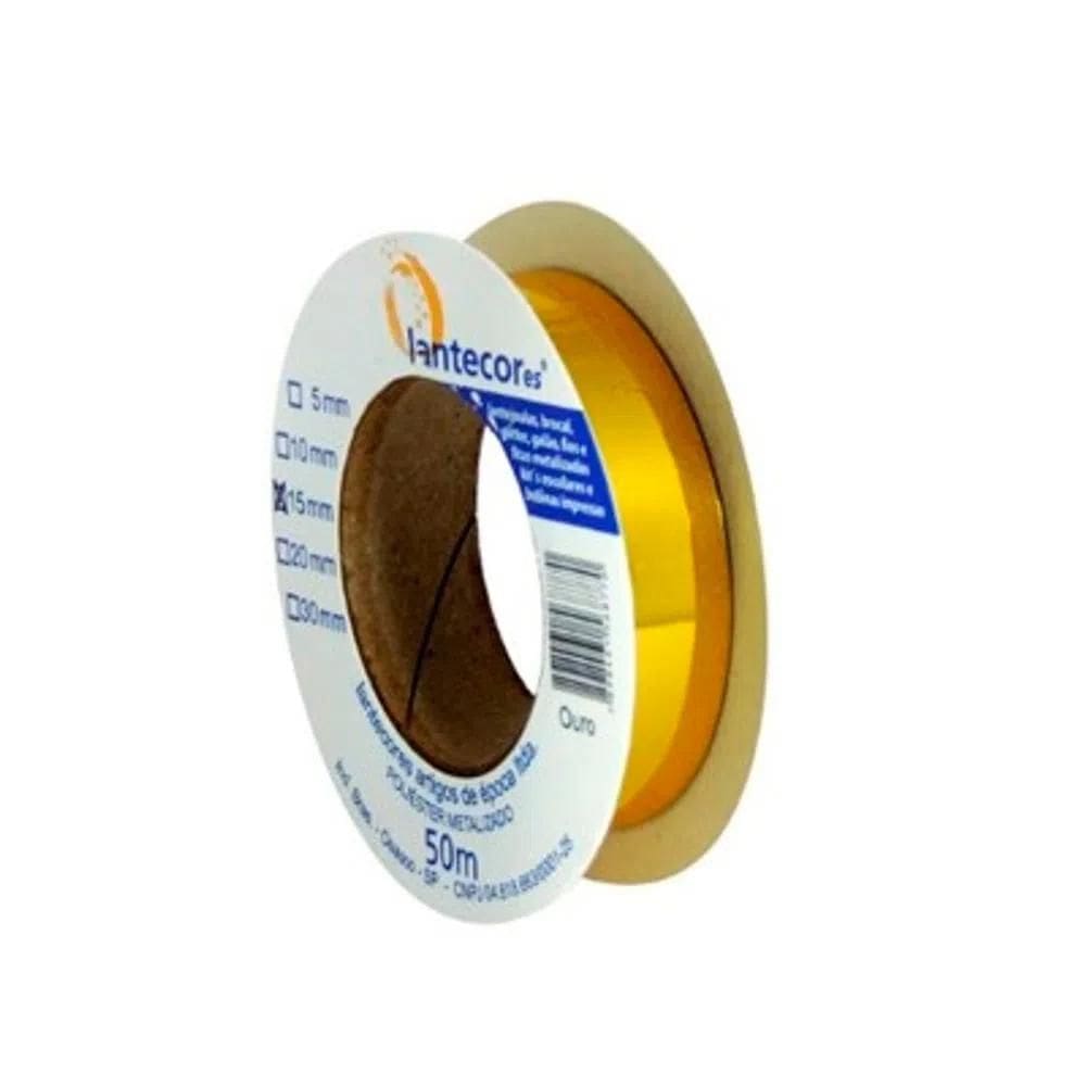 Fita Metálica 15Mmx50Mts. Ouro Lantecor