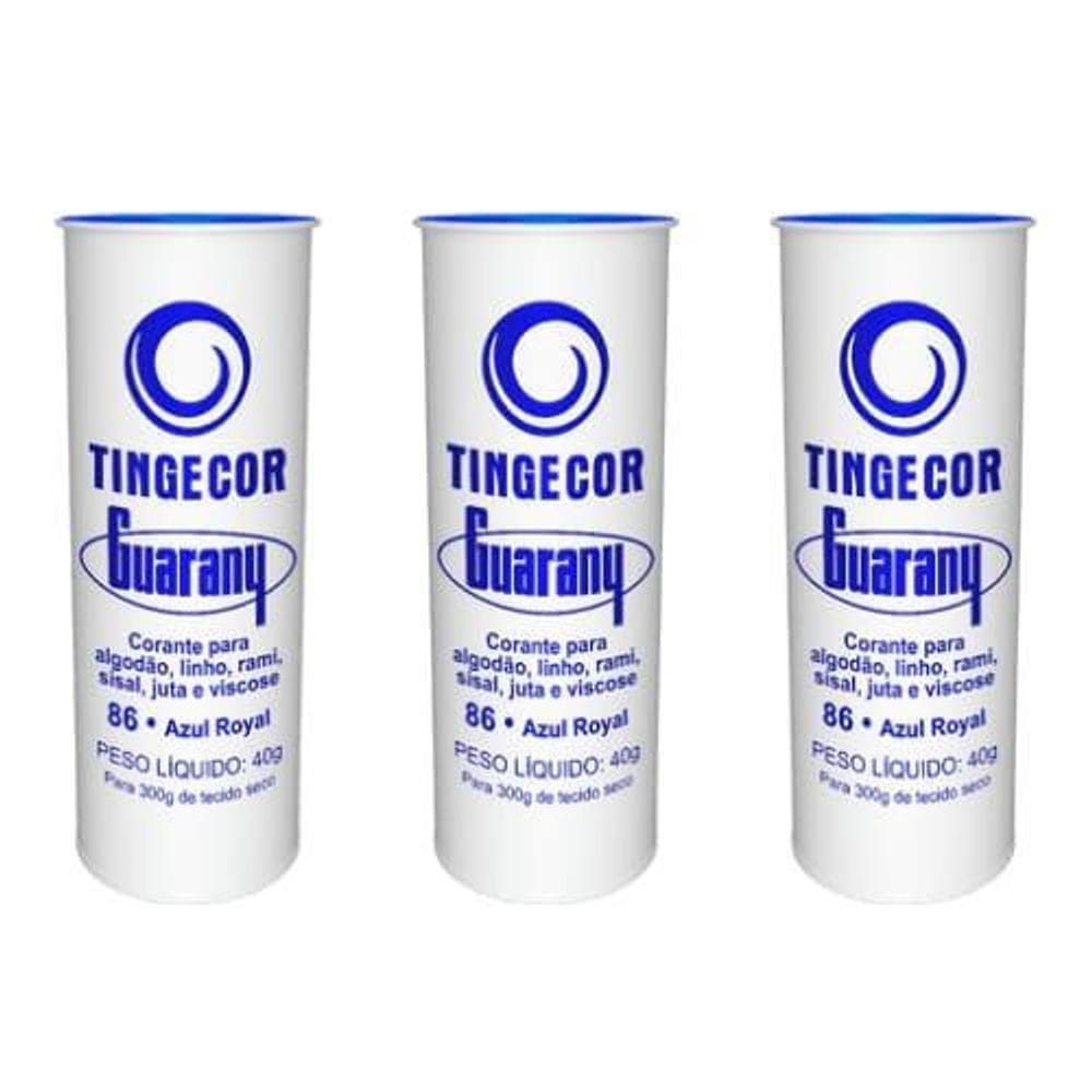Tinta Tecido Tingecor Guarany 40G Tintol 3U Azul Royal