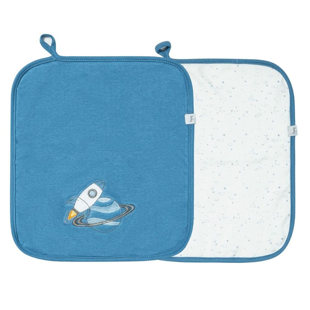 Kit 2 Babinhas Paninho Boca Bebê Primeira Jornada Azul - Hug