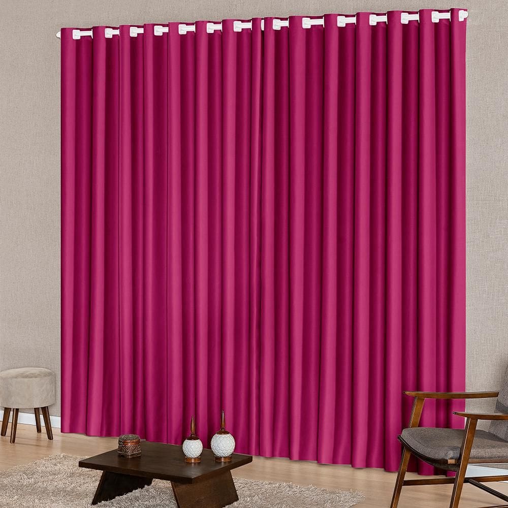 Cortina Para Janela 2,00M X 1,70M Tecido Oxford Pink