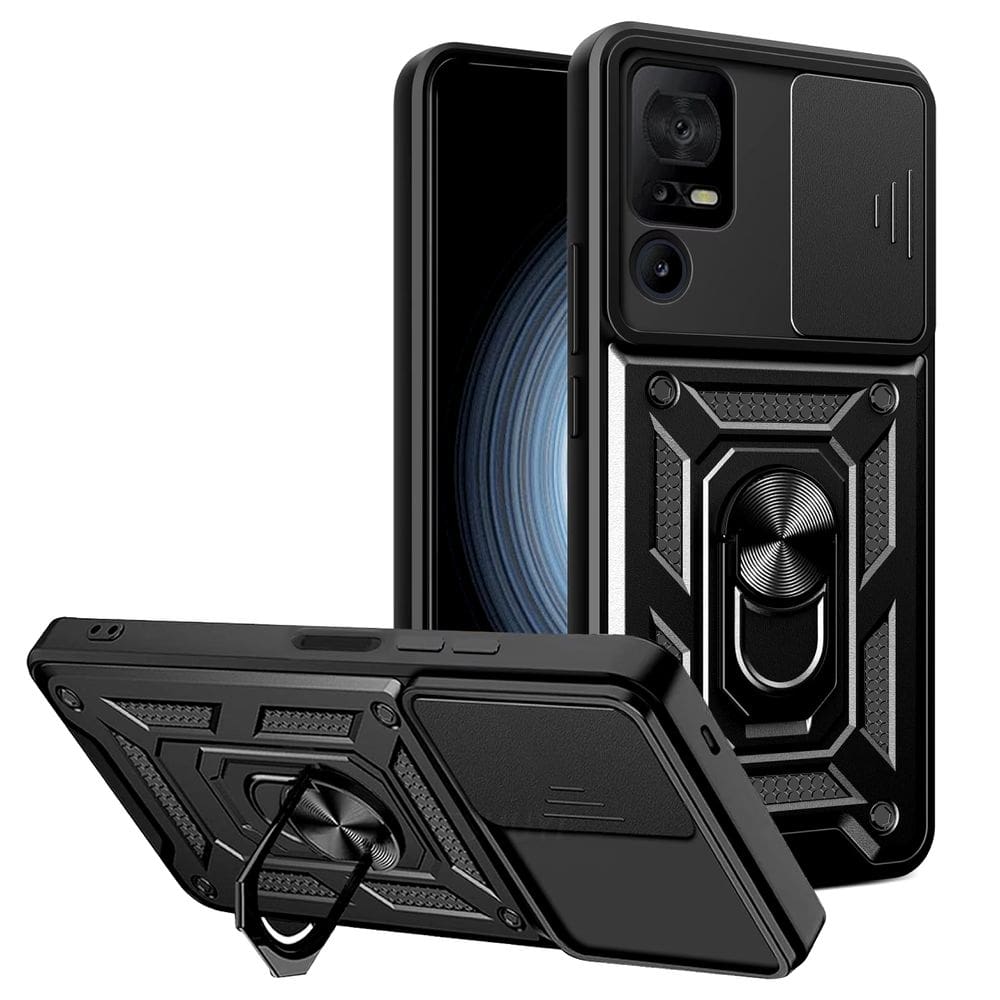 Capa Capinha Armadura C/ Proteção da Camera Suporte Anel 360 Para TCL 40 SE
