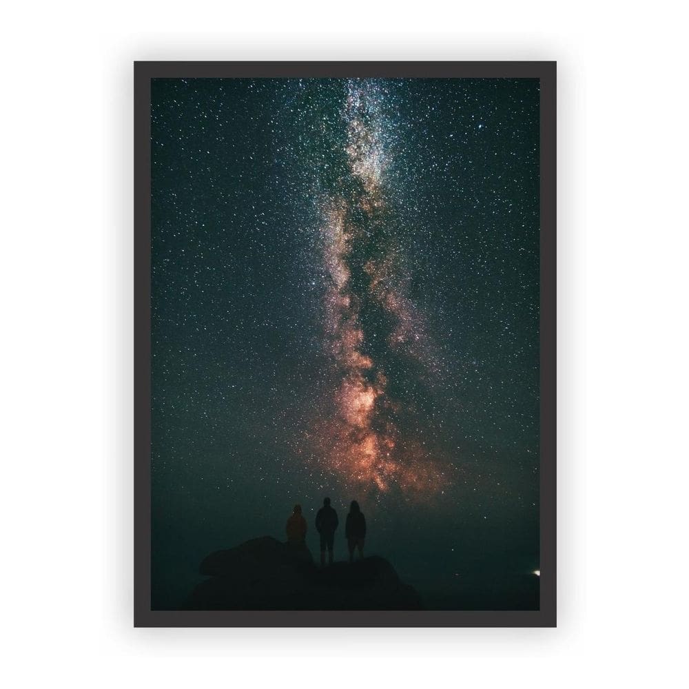 Quadro Decorativo Paisagens Variadas Moldura Preta Mod 25