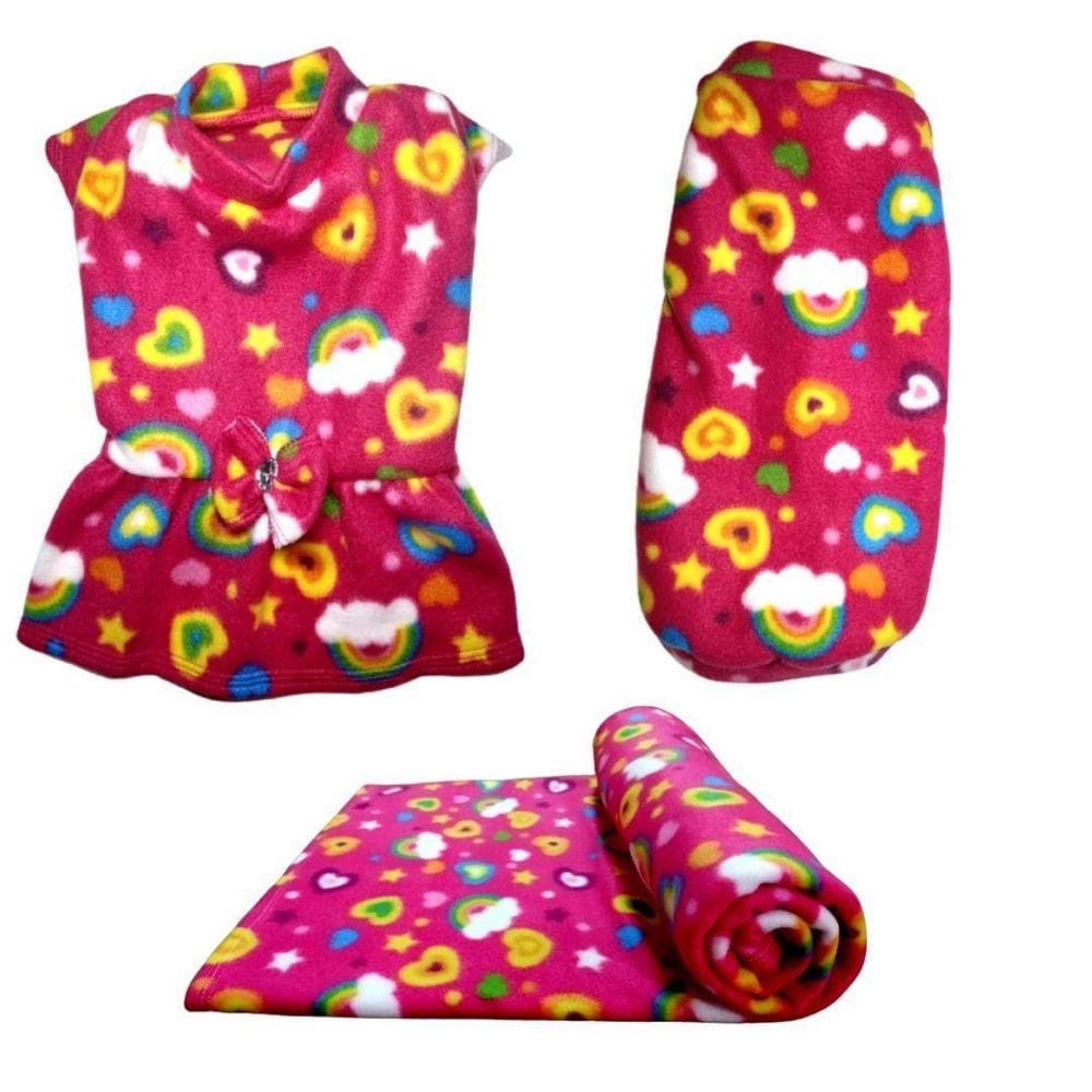 Kit Manta, Vestido E Suéter De Inverno - Pp