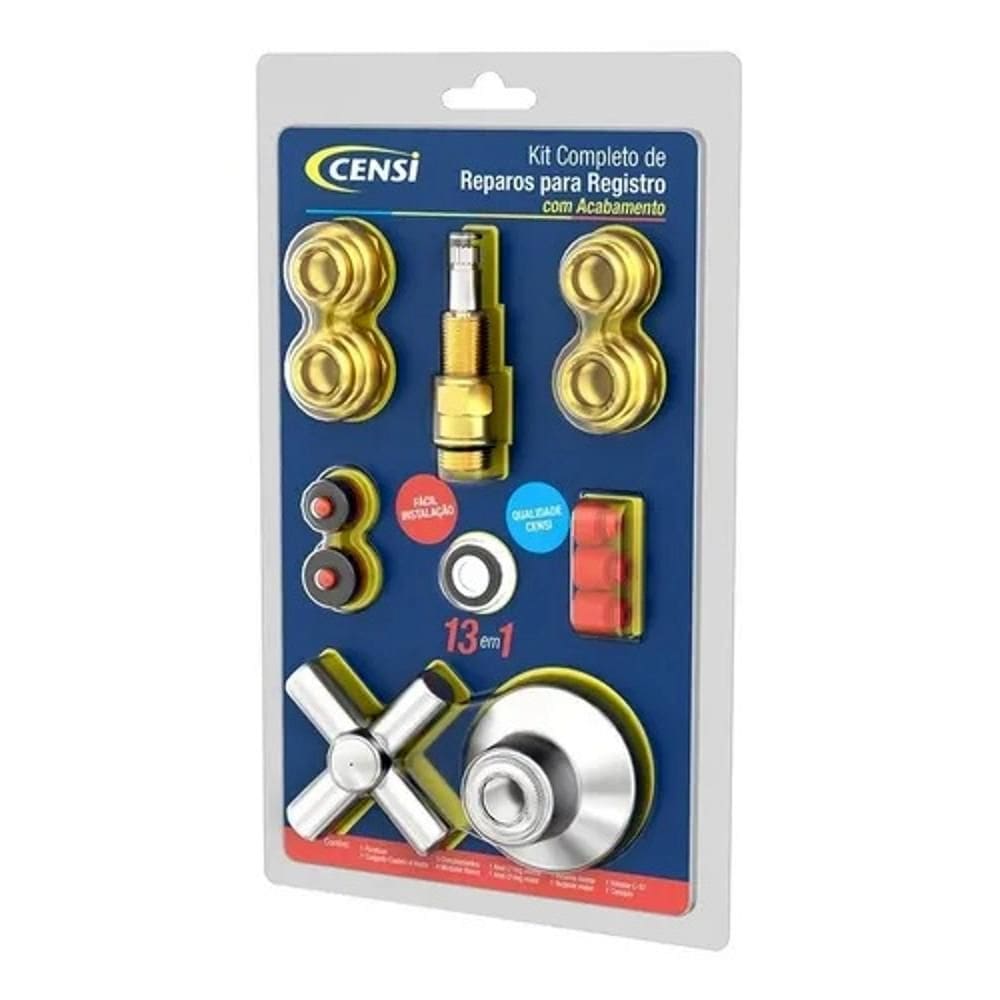 Kit Completo Reparos Registros 13 Em 1 C/Acabamento C-37