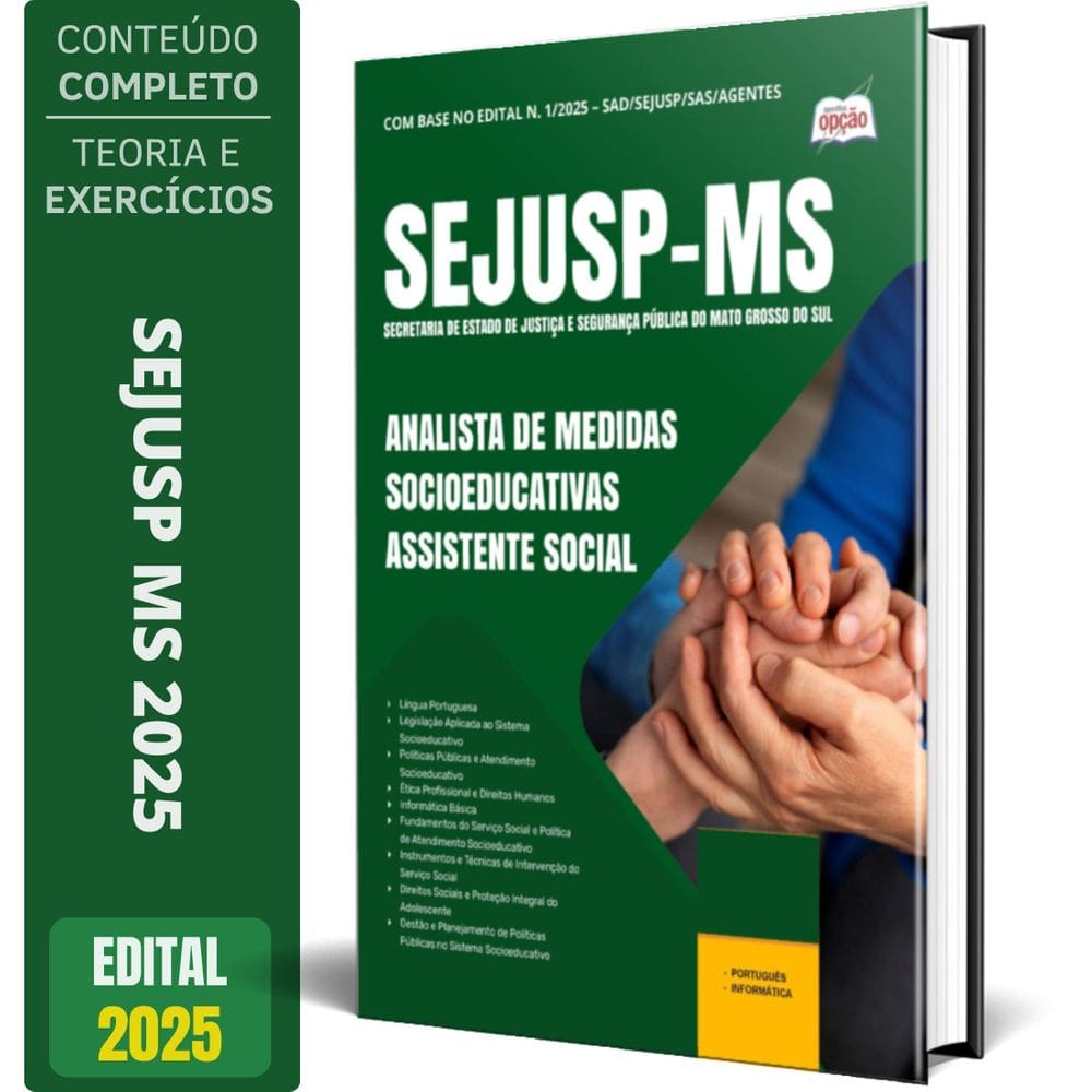 Apostila Sejusp Ms 2025 Analista Medidas Socioeducativas