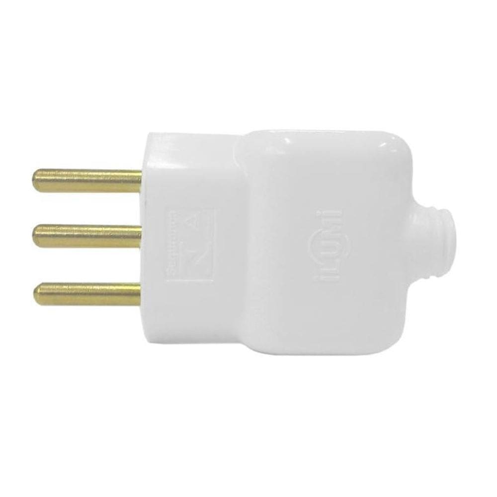 Pino Prensa Cabo 2P + T Bipolar 20A 250V Branco Ilumi 14351