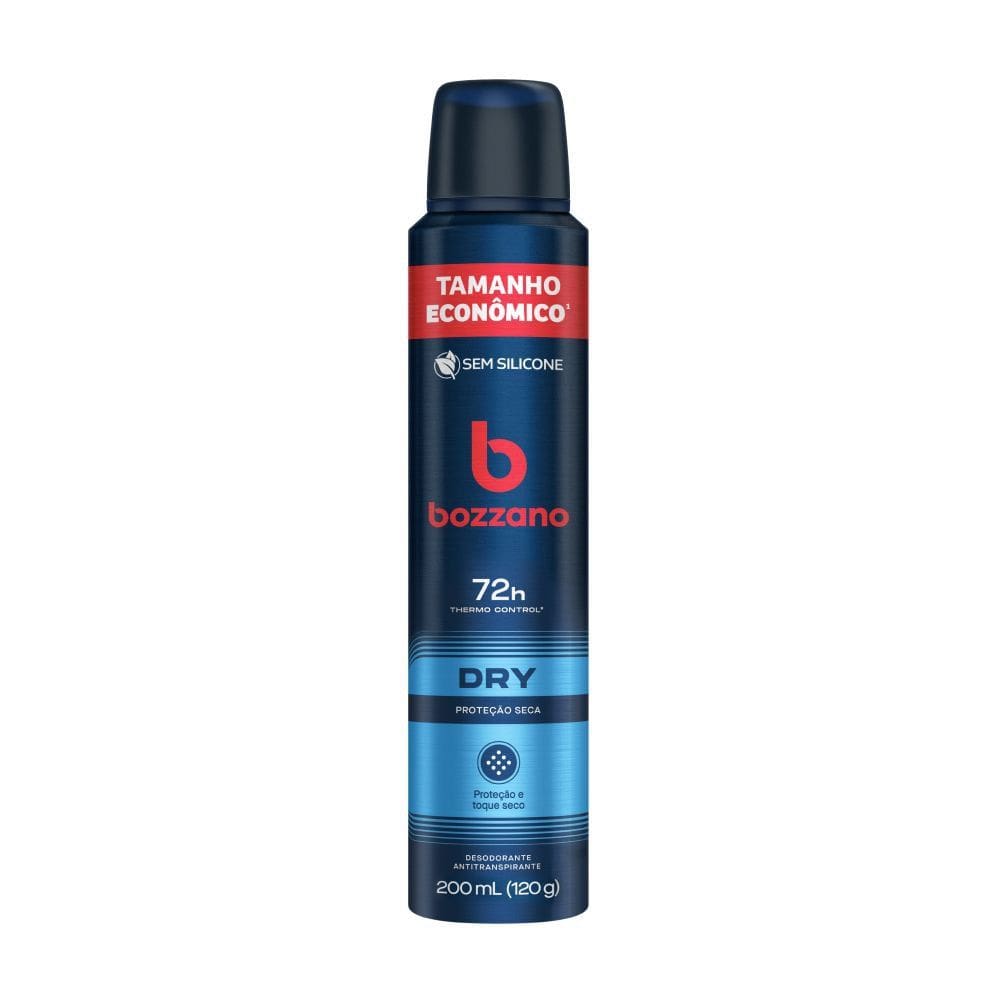 Desodorante Bozzano Men Dry Aerossol 72h Antitranspirante 200ml
