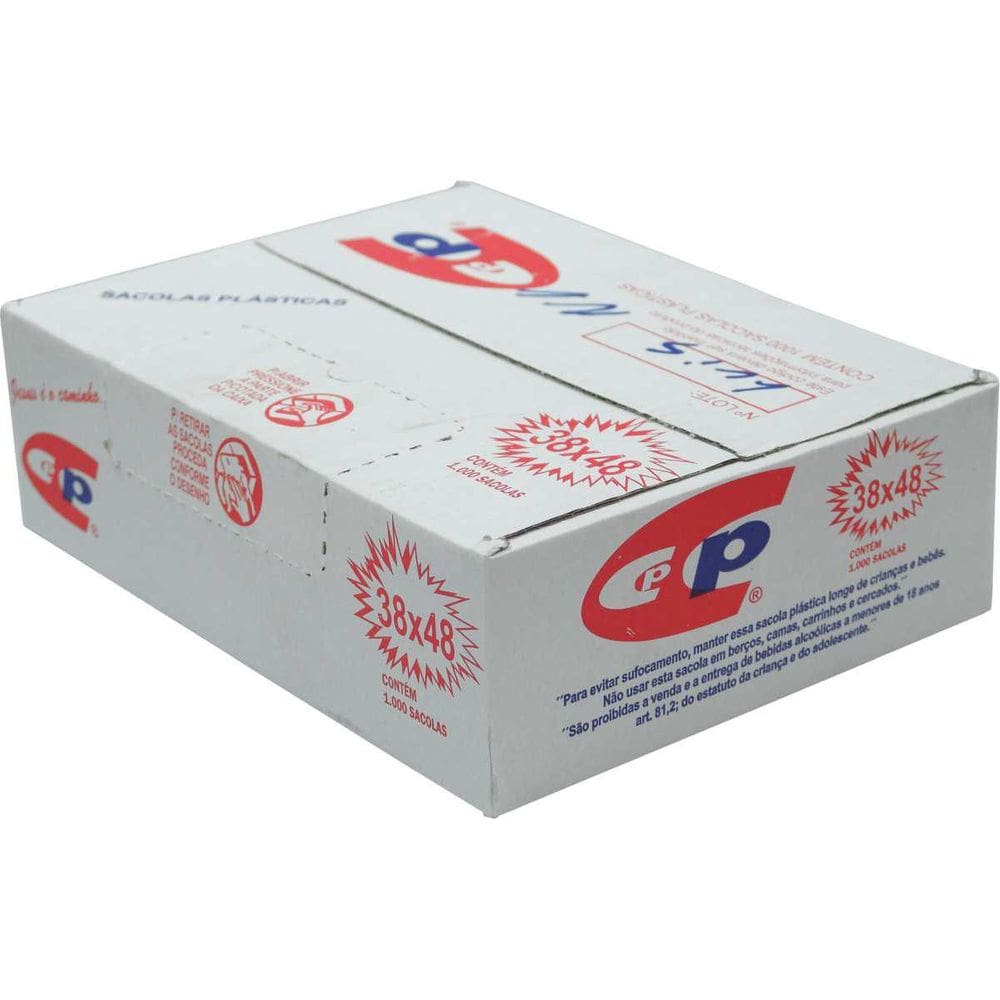 Sacola Plastica 38X48 Com 1000 Unidades