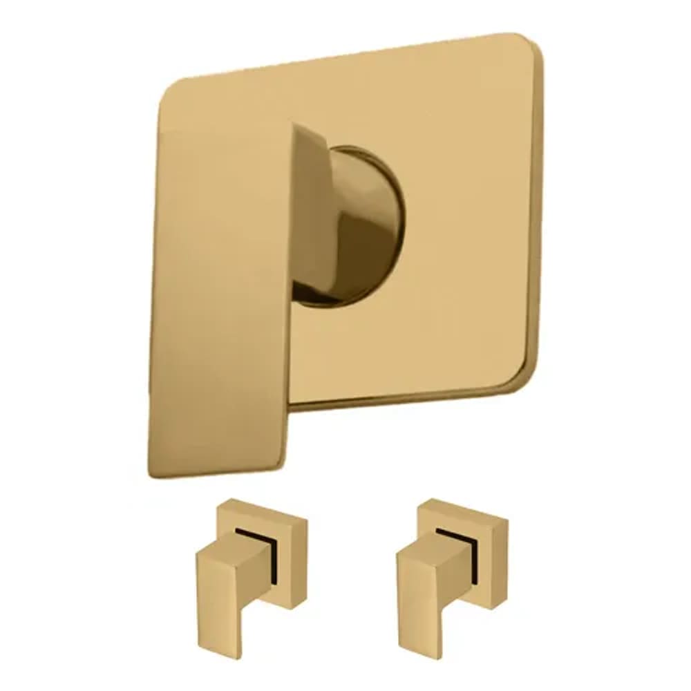 1 Monocomando Chuveiro Deca Lux Matte Valencia Dourado Fosco
