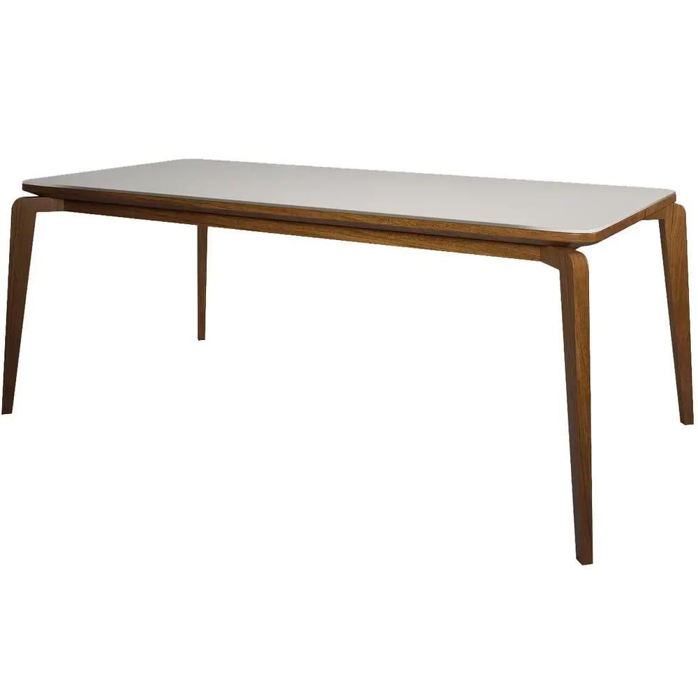 Mesa Veneza 160x90cm Minas Plac Cor Cinamomo Off White