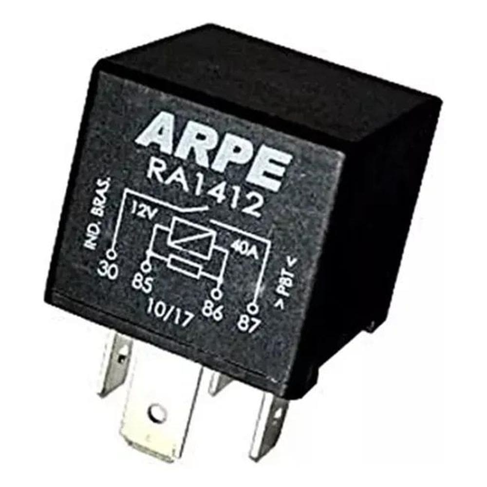 Relé Farol Lâmpada 100W 12V 40A Uso Geral Universal