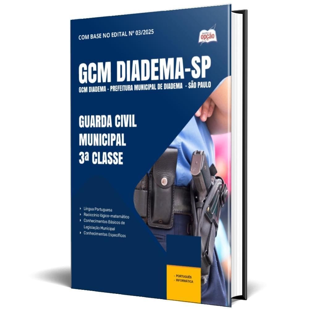 Apostila Diadema Sp 2025 Guarda Civil Municipal 3 Classe